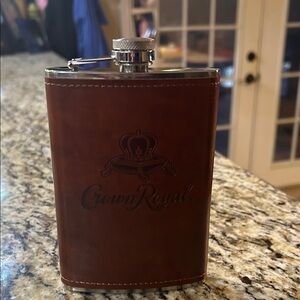 Crown Royal Brown Leather Flask